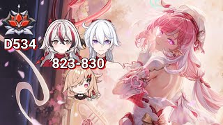 Honkai Impact 3 Abyss Paros Redlotus D534 HLE FWS BFD AOp Chenxue Score 823-830