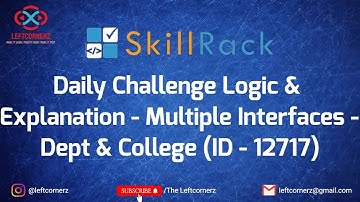 multiple interfaces - dept & college(02-07-2021) | skillrack daily challenge