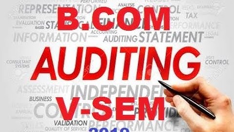 #Auditing #B.com #Degree #Rayalasema #University
