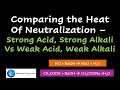 Heat of Neutralization Quiz
