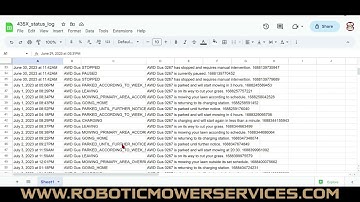 How To Have Your Automower Create A Spreadsheet & How It Can Help You Trouble Shoot Errors