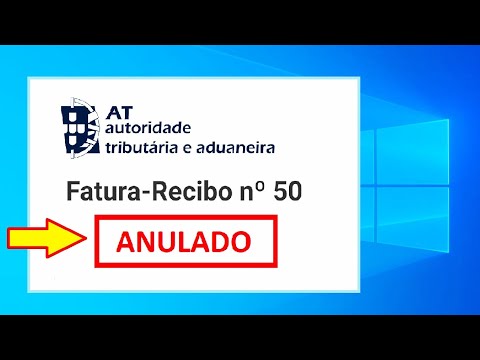 Como anular Fatura Recibo / Portal das Finanças