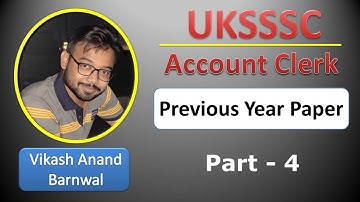 #4 || UKSSSC Account Clerk PYQ