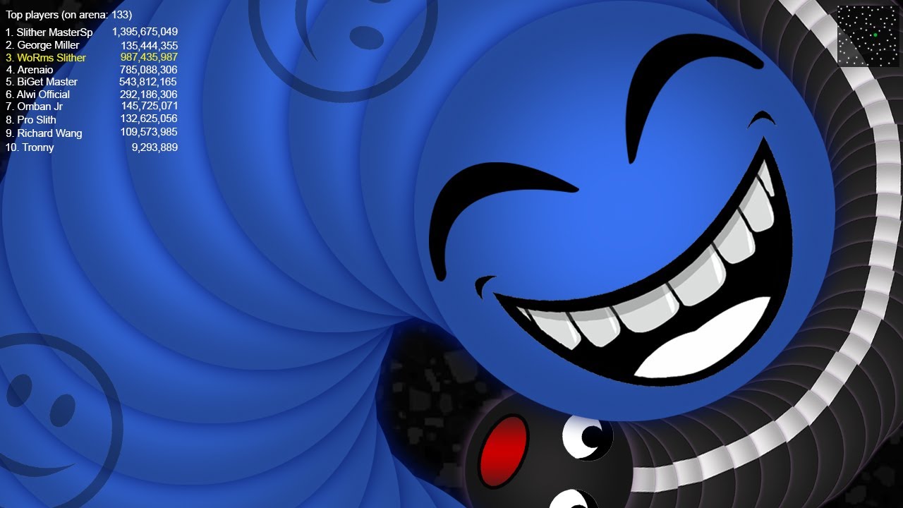 Worms Zone.io World Record 3M Slither Snake Top 01 Online Games 2020