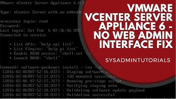 VMware vCenter 6 Appliance Web Admin Interface