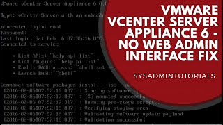 Vmware Vcenter 6 Appliance Web Admin Interface