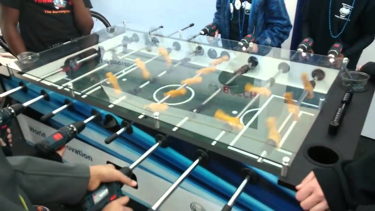 Power drill foosball! YouTube