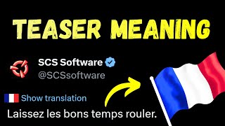 Scs Teaser In French What It Means