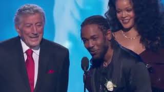 Kendrick Lamar \& Rihanna Acceptance Speech At Grammys