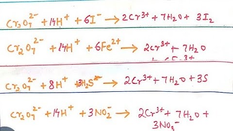 Oxidising properties of Potassium dichromate||Ionic equations||Tricks to complete the reactions
