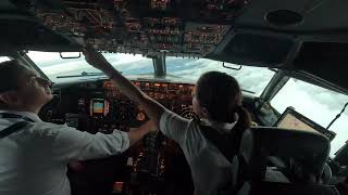 PILOT EYE VIEW - Boeing 737 Crosswind Take Off | Real-Time Pilot Decisions Heavy Storm Avoid