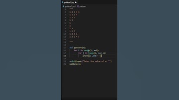 K-Shape Number Pattern in Python | Python #shorts