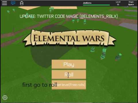 Roblox Elemental Wars Code Youtube