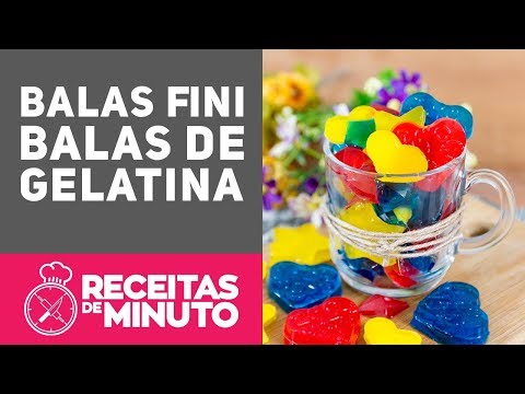 BALAS FINI CASEIRAS (GELATINA ou YUMI) - Receitas de Minuto EXPRESS #274