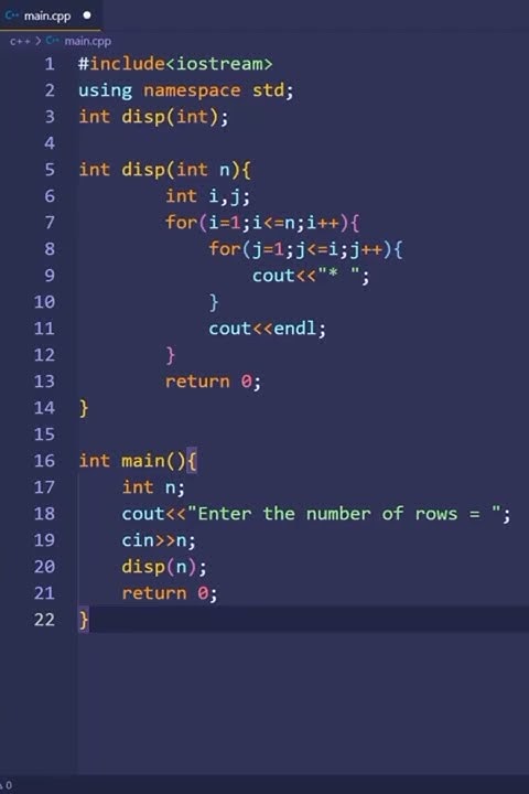 C program to print right triangle star pattern using function #shorts # ...