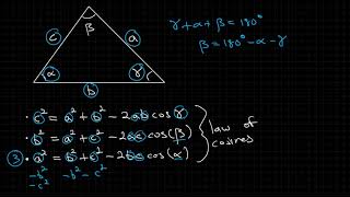 8.2.1.2, Solving an SAS triangle using the law of cosines