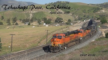 Tehachapi Pass trains in 4K: 4-21-2017 / BNSF #8396 cotton seed train