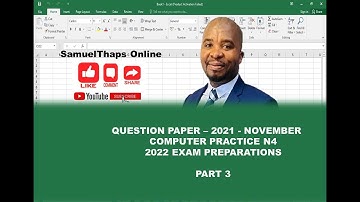 QUESTION PAPER - NOV 2021 - COMPUTER PRACTICE N4 - QUESTION 7A