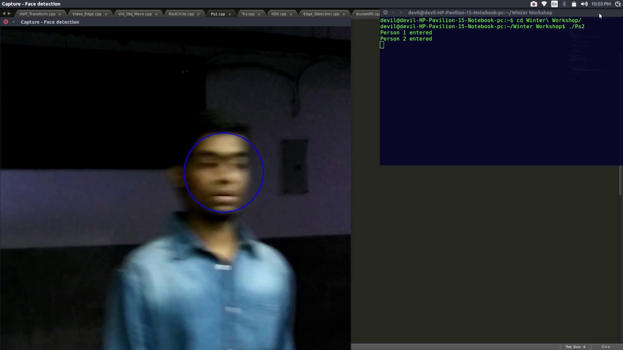 Face Detection using opencv(c++) - YouTube