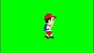 Video Green Screen Anak Sekolah Berjalan