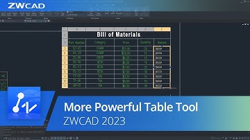 ZWCAD 2023 (Official) New Feature - Table Tool