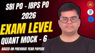 SBI PO - IBPS PO 2026 | Quant Mock - #6 | Exact Exam Level | Lokesh Sir | APTI ACADEMY Pune