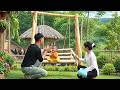 **Little Kiem Is So Happy as Dad Nick and Aunt Thu Build Him a Swing by Hand **