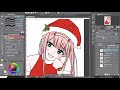 Zero Two Happy Christmas Clip Studio Paint