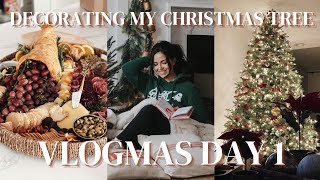 Christmas Decorate With Me Cozy Christmas Decor | Vlogmas 2022 Day 1