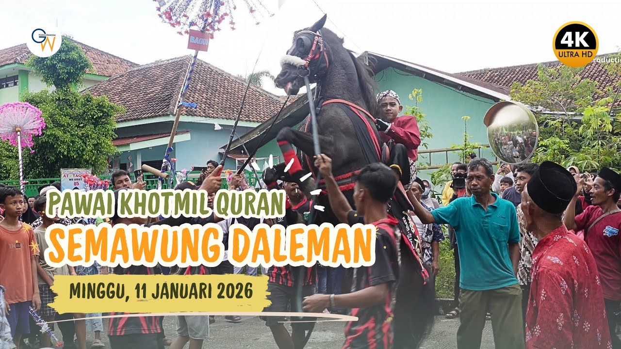 Dokumentasi sebelum hujan Pawai Khotmil Quran Desa Semawung Daleman Kutoarjo 11 Januari 2026