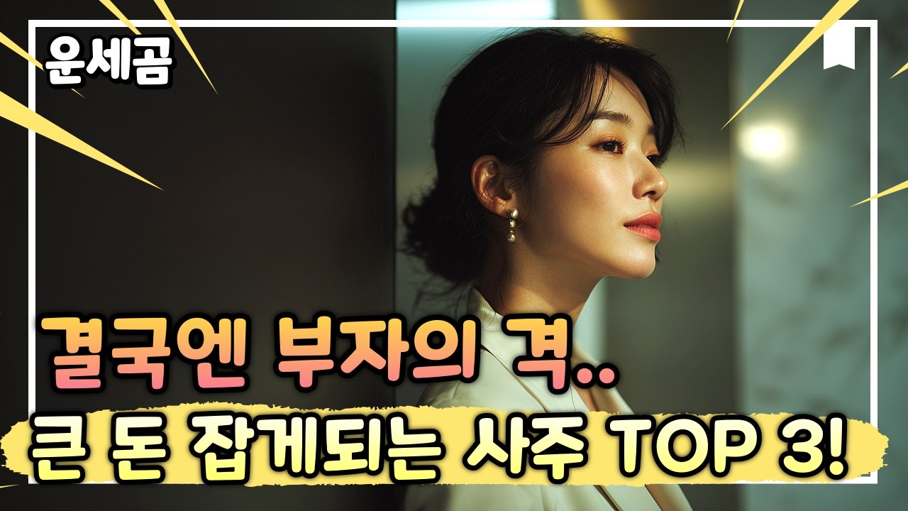 부자의 격을 타고난 팔자들! 결국엔 부자로 사는 사주 TOP 3는? 😎✨