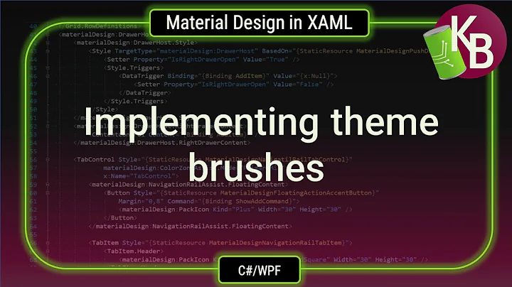 C#/WPF - Material Design in XAML Implementing theme brushes