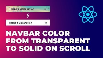 Change Navbar Color on Scroll || Sticky Navbar || React JS