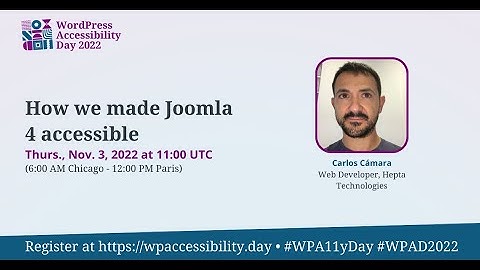 How we made Joomla 4 accessible