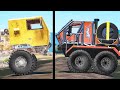 8х8 BigRig Truck vs 8x8 EMG ForeSteer - Beamng drive