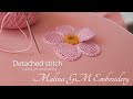 Amazing Pink Flower | Detached stitch | Hand Embroidery | 1 part
