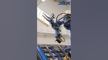 Automated industrial robots for process pallets #yaskawa #yaskawarobot  #handlingrobot #Palletizing
