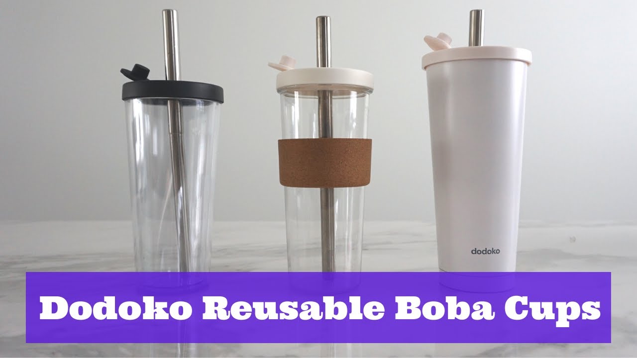 Dodoko Reusable Boba Cup and Straw Boba Tea Cup Bubble Tea Cup Reusable  Iced Coffee Cup Cold Coffee …See more Dodoko Reusable Boba Cup and Straw  Boba