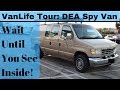 VanLife Tour: Real D.E.A. Spy Van - Must see Original Inside!