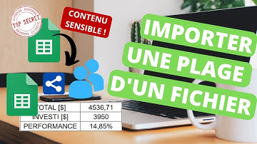 Comment utiliser IMPORTRANGE() dans Google Sheets