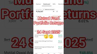 My Mutual Fund Portfolio Review | 24th September 2025 |Groww App SIP Update #stockmarket #sip @Groww