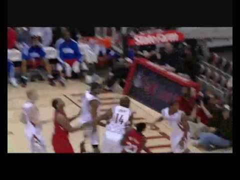 Carl Landry blocks Louis Williams ... Houston vs Sixers