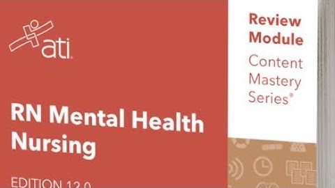 Rasmussen University ATI Mental Health 12.0 Ch. 6 recording. ADN/BSN Nursing Program