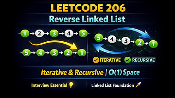 LeetCode 206 | Reverse Linked List 🔥 Iterative & Recursive | O(1) Space