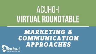 ACUHO I Virtual Roundtable   Marketing and Communication Approaches April 23, 2020