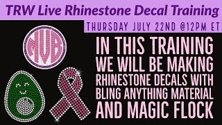 How to make Rhinestone Decals Live with Bling Anything and Magic Flock Template Material