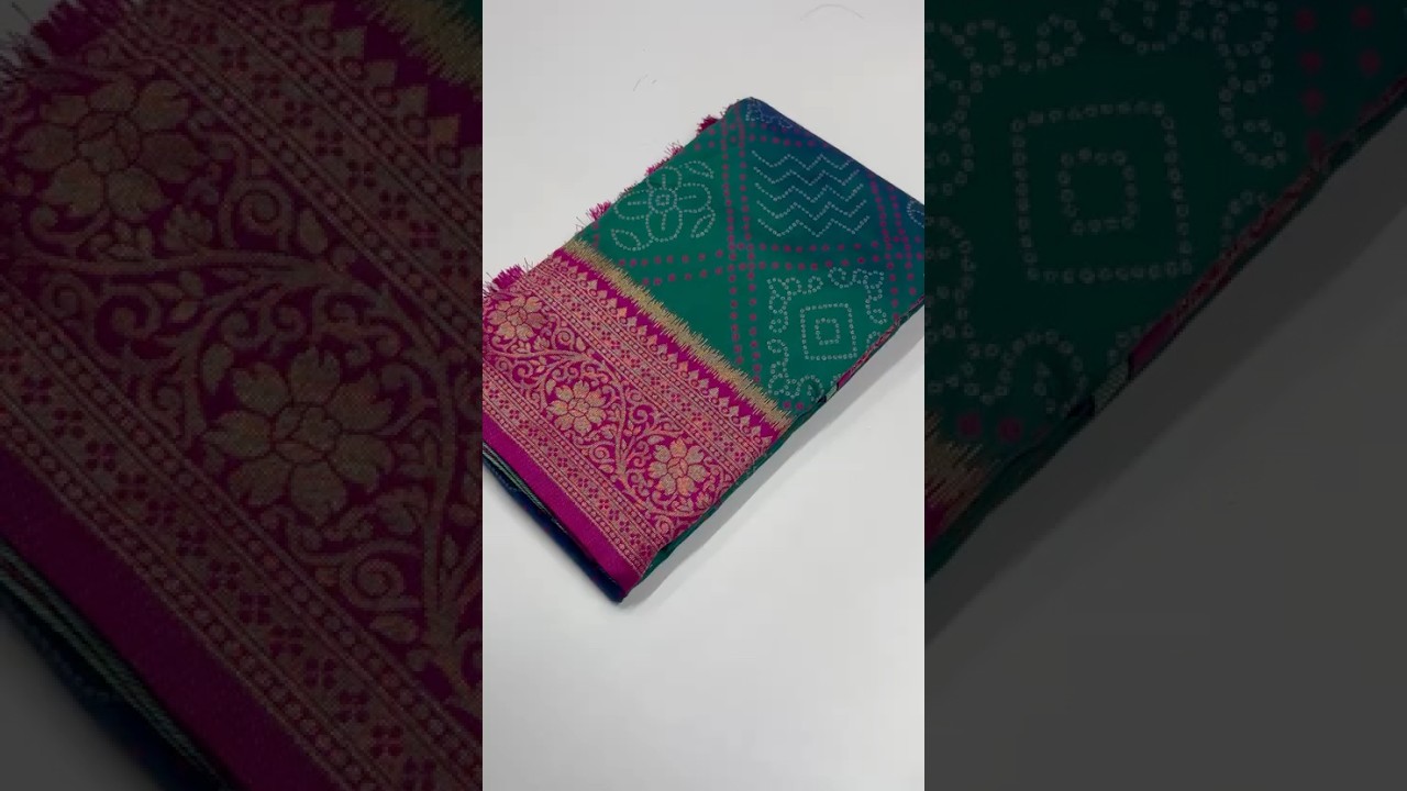 Premium Bandhani Patola Zari Woven Saree