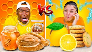 HONEY VS LEMON FOOD CHALLENGE HONEY VS LEMON FOOD CHALLENGE