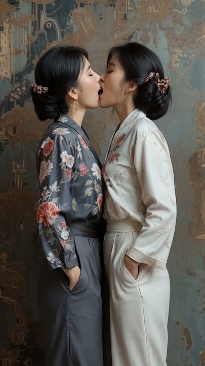 What REALLY Happens When Asian Women Share a Kiss in a Photo Shoot? #love #kiss #asian