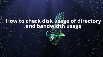 How to check disk usage of directory and bandwidth usage with Eaglecoast Hosting